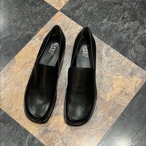 Franco Sarto Flex Black Leather Loafers Size 12M